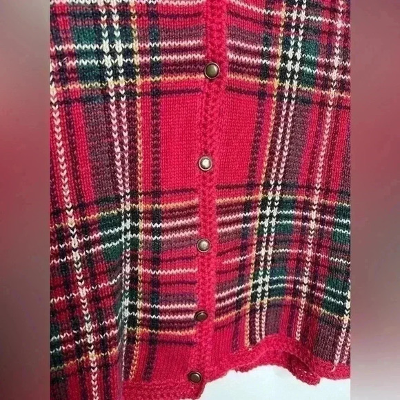Vintage Bushwacker  Red Plaid Vest Size Medium - Picture 3 of 4